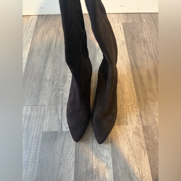 Stuart Weitzman ALLWAYHUNK 5050 Cola Brown Suede Over Knee Boot Sz 6 like new - Picture 4 of 7